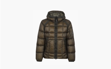 C.P. Company D. D. Shell Hooded Down Jacket Green 