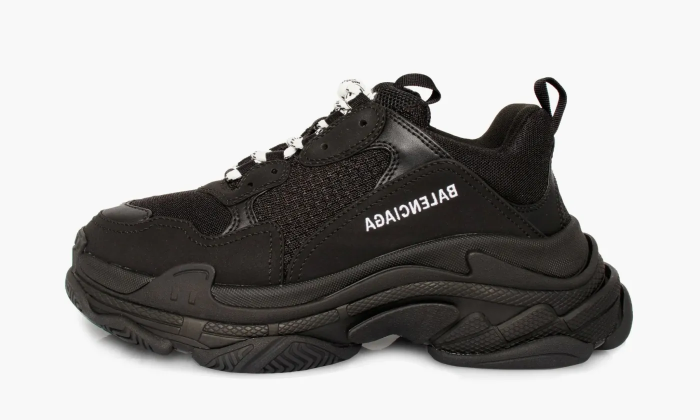 Balenciaga Triple S Black White Laces 