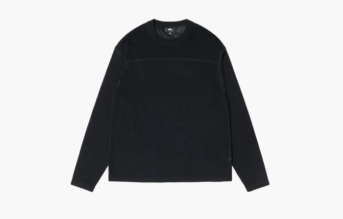 Stussy Lightweight Football Crew Black  Stussy Lightweight Football Crew Black