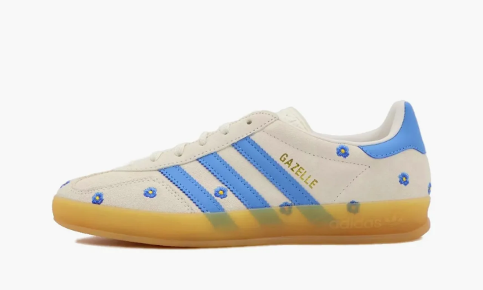 Adidas Gazelle Indoor WMNS Light Blue Floral Embroidery 