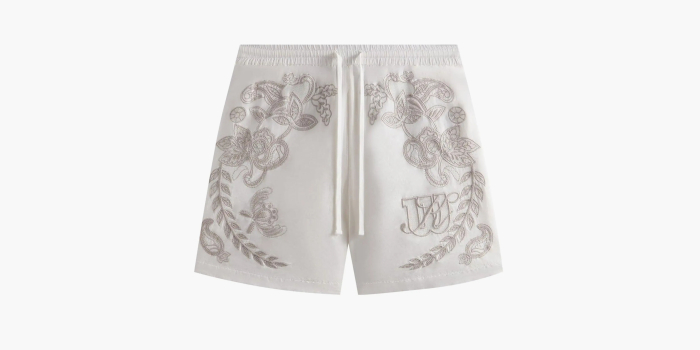 Kith x Wilson Embroidered Mesh Active Shorts White  Kith x Wilson Embroidered Mesh Active Shorts White