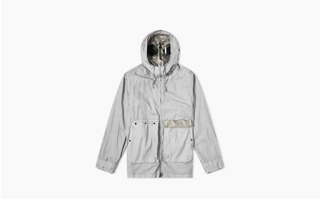 C.P. Company Men's 50 Fili Goggle Jacket Grey  C.P. Company Men's 50 Fili Goggle Jacket Grey