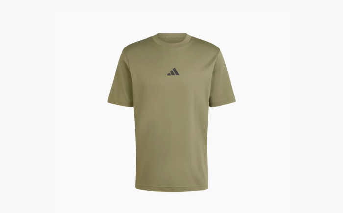 Adidas Essentials Small Logo Single T-Shirt Green 