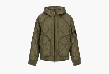 C.P. Company Liner Hooded Padded Jacket Capers - Green 