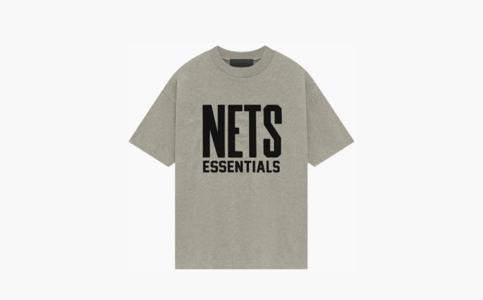 Fear of God Essentials x NBA Brooklyn Nets Tee "Grey Black" 
