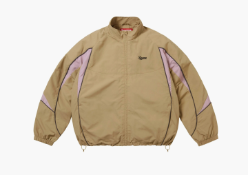 Supreme Contrast Piping Track Jacket Tan 