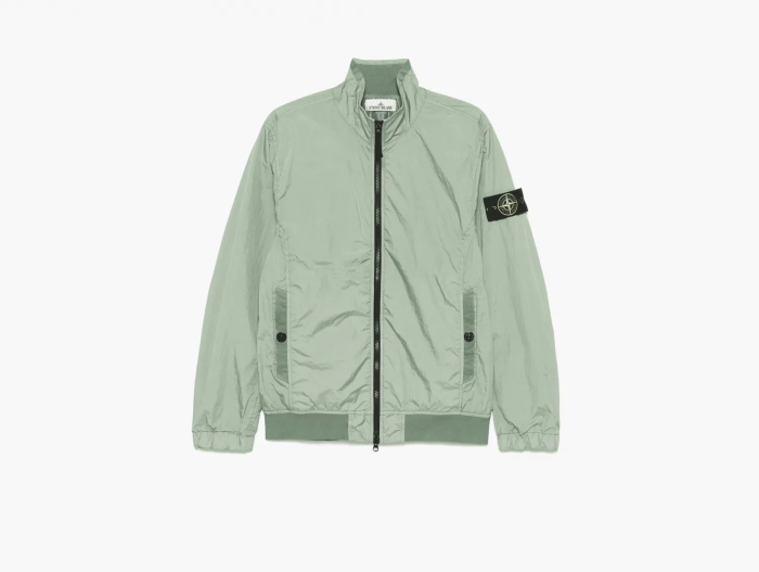 Stone Island Wind-Resistant Jacket with Anti-Drop and Mesh Lining Sage Green 