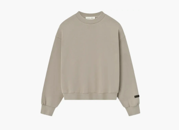 Fear of God Essentials Classic Fit Fleece Crewneck Timber 
