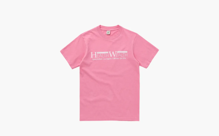 Sporty & Rich HEALTH WEALTH 94 T SHIRT Pink 
