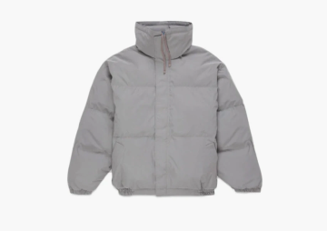 Fear of God Essentials SS20 Puffer Jacket Silver Reflective  Fear of God Essentials SS20 Puffer Jacket Silver Reflective