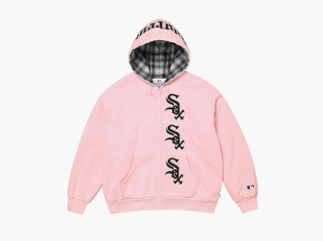 Supreme x Chicago White Sox Zip Up Hooded Sweatshirt Light Pink 