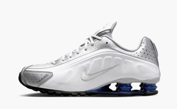 Nike Shox R4 Metallic Silver Deep Royal Blue 