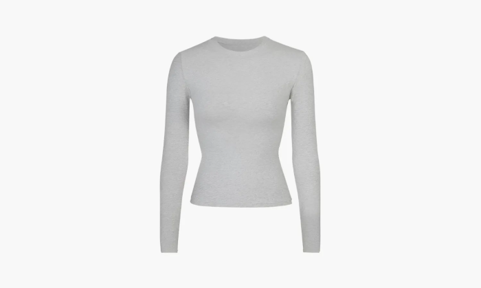 SKIMS Long Sleeve T-shirt Grey  SKIMS Long Sleeve T-shirt Grey