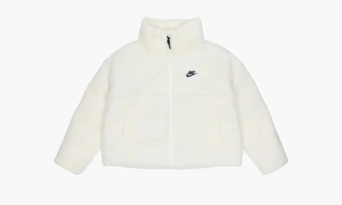 Nike Short Faux Fur Jacket White  Nike Short Faux Fur Jacket White