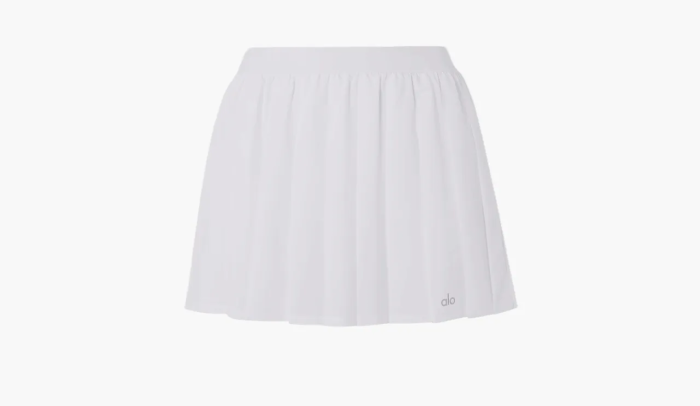 Alo Yoga Varsity Tennis Skirt White  Alo Yoga Varsity Tennis Skirt White