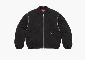 Supreme Zip-Off Sleeve Quilted Bomber Jacket Black  Supreme Zip-Off Sleeve Quilted Bomber Jacket Black