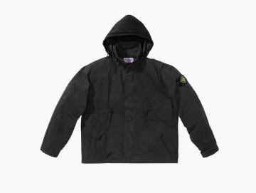 Supreme x Stone Island Cotton Cordura Shell Jacket Black 