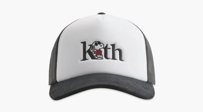 Kith For Peanuts 75 Nolan Poly Foam Trucker With Suede Brim Black  Kith For Peanuts 75 Nolan Poly Foam Trucker With Suede Brim Black