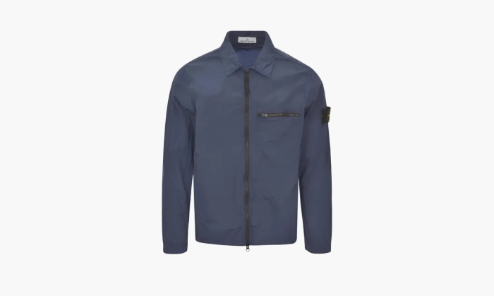 Stone Island Zip Shirt Jacket Blue 