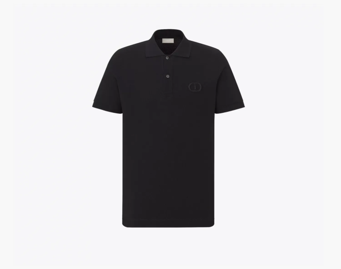 Dior CD Icon Polo Shirt Black  Dior CD Icon Polo Shirt Black