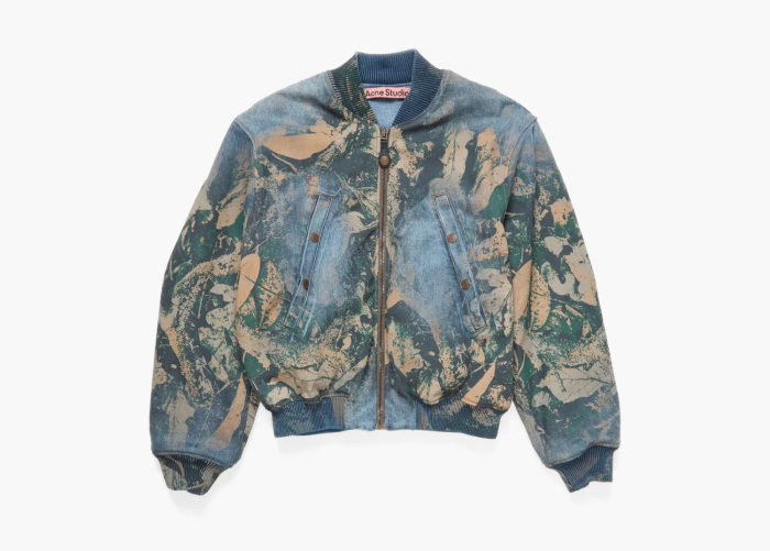 Acne Studios Denim Bomber Jacket Brown  Acne Studios Denim Bomber Jacket Brown