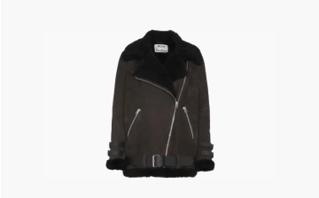 Acne Studios Women's Leather Jacket Brown 