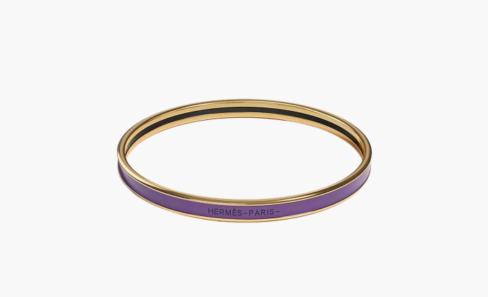 Hermès Enamel Bangles Unisex Purple  Hermès Enamel Bangles Unisex Purple