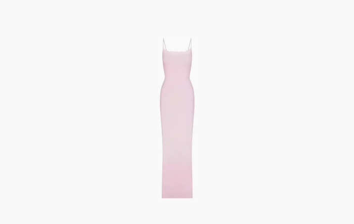 Skims Fits Everybody Lace-trim Slip Dress Rose Blossom Tonal  Skims Fits Everybody Lace-trim Slip Dress Rose Blossom Tonal