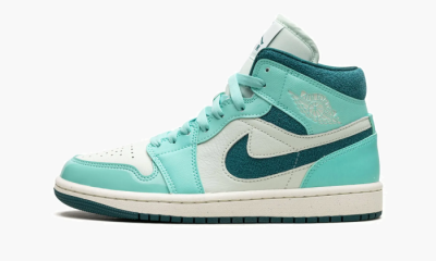 AIR JORDAN 1 MID SE WMNS "Bleached Turquoise" - 6W
