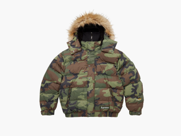 Supreme Facemask 700-Fill Down Puffer Jacket Woodland Camo 
