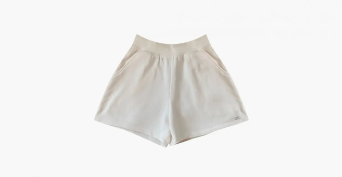 Alo Yoga Low Key Sweat Short Ivory 