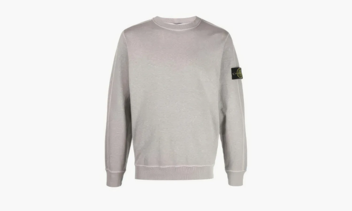 Stone Island Cotton Crew-neck Sweatshirt Grey  Stone Island Cotton Crew-neck Sweatshirt Grey