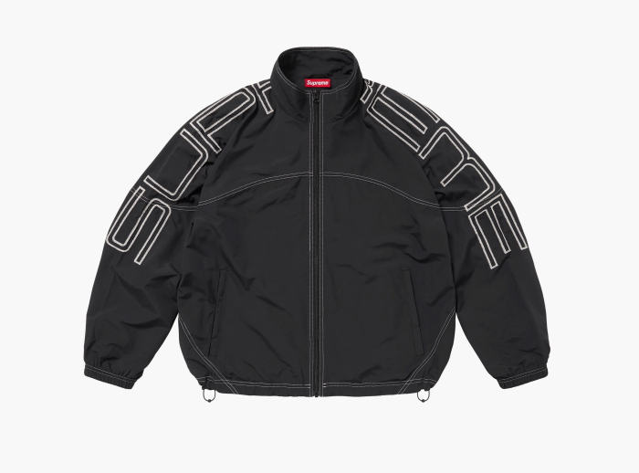Supreme Spellout Embroidered Track Jacket  "Black" 