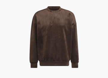 Adidas Originals Cny Graphic Long Sleeve Crew Sweatshirt Aurora Coffee / Gold Metallic 