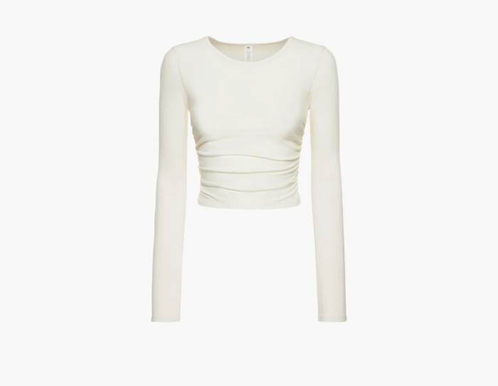 Alo Yoga Gather Long Sleeve Ivory  Alo Yoga Gather Long Sleeve Ivory