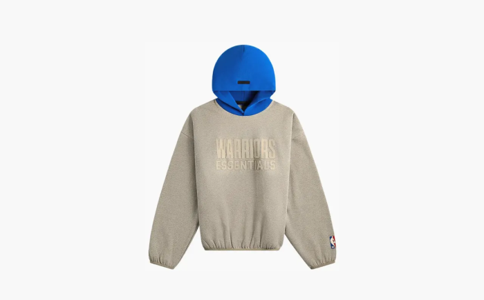 Fear of God Essentials x NBA Golden State Warriors Hoodie Grey Blue 