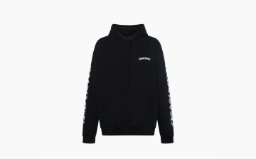 Chrome Hearts Logo Printed Cotton Hoodie Black 