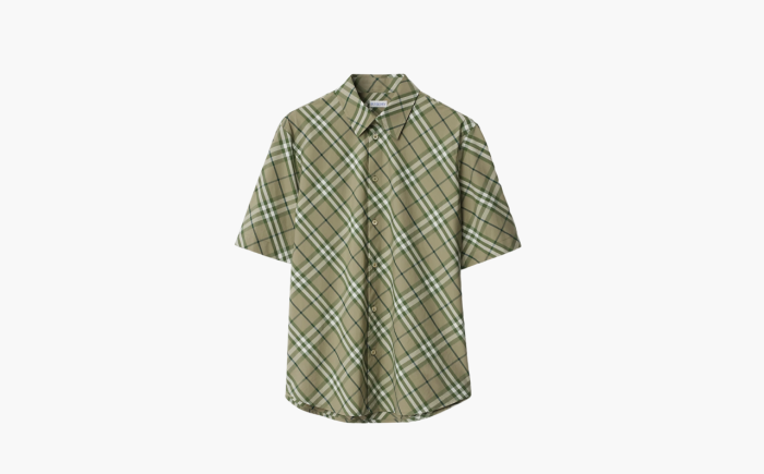 Burberry Check Cotton Shirt in Skylark "Lark" 