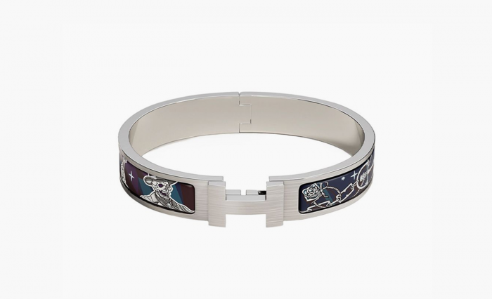 Hermès Bracelet Clic HH C'est la Fête "Silver" 