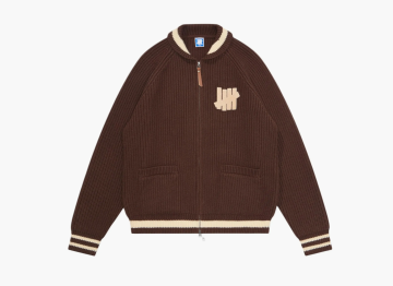 UNDEFEATED Knit Varsity Jacket Brown 