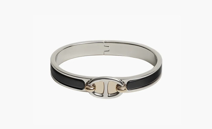 Hermes Mini Clic Chaine d'Ancre bracelet Silver/Black  Hermes Mini Clic Chaine d'Ancre bracelet Silver/Black