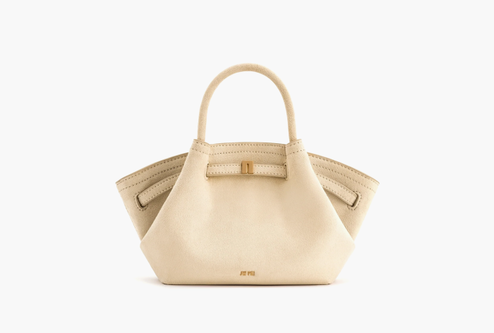 JW PEI Hana Mini Faux Suede Tote Bag Off White 