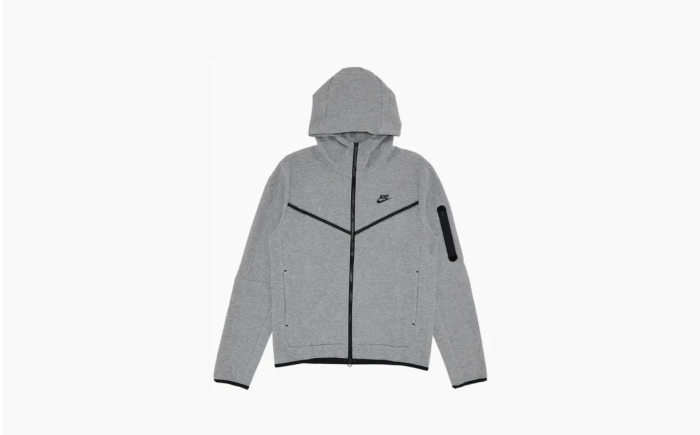 Nike Tech Fleece Zipper Cardigan "Heather Grey"  Nike Tech Fleece Zipper Cardigan "Heather Grey"