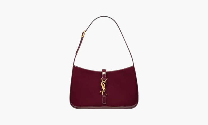 Saint Laurent Le 5 À 7 Mini Patent Leather Shoulder Bag Dark Red Wine 