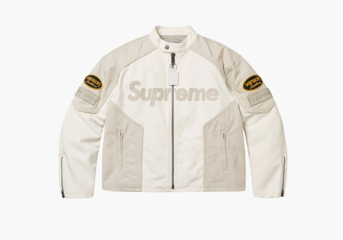 Supreme x Vanson Leathers x Cordura Cotton Jacket "White" 