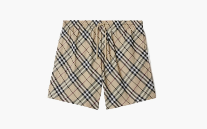 Burberry Check Swim Shorts  "Alabaster" 