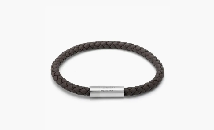 HERMES Goliath Bracelet Leather Brown 
