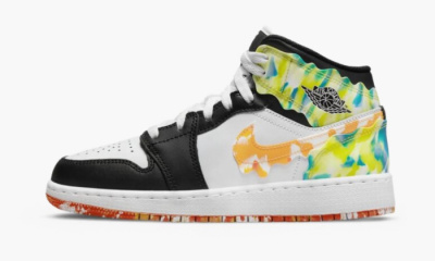 Air Jordan 1 Mid SE GS "Slim Vortex" - 4Y