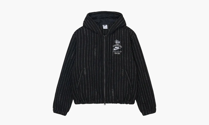 Nike X Stussy Striped Wool Jacket Black  Nike X Stussy Striped Wool Jacket Black