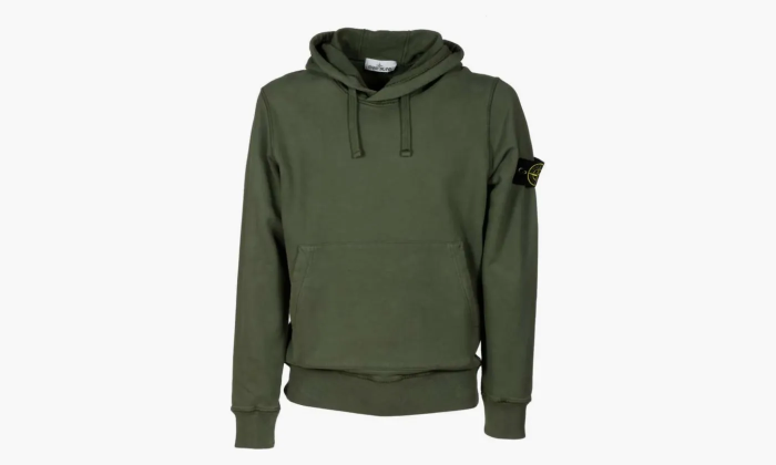 Stone Island Garment Dyed Popover Hoodie Sage 